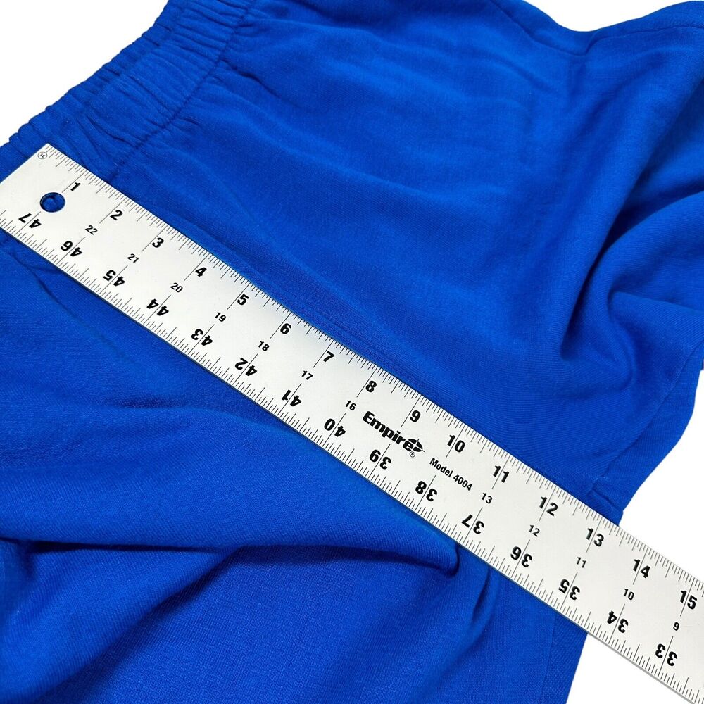 Vintage Activewear Track Sweat Suit Set of 2 Size L Royal Blue Retro Made USA - Picture 13 of 16
